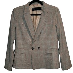 Zara Gray Plaid Blazer
